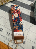 Navy Floral Scrunchie Keychain