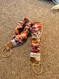 Satin floral Scrunchie Keychain