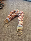Maroon floral Scrunchie Keychain